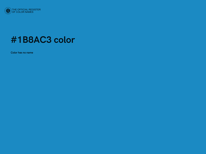 #1B8AC3 color image