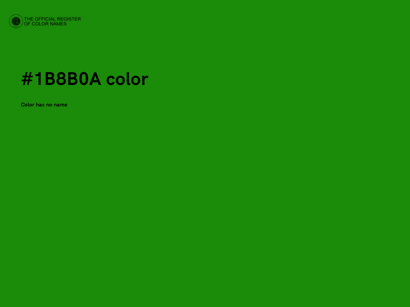 #1B8B0A color image