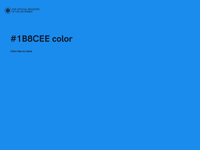 #1B8CEE color image