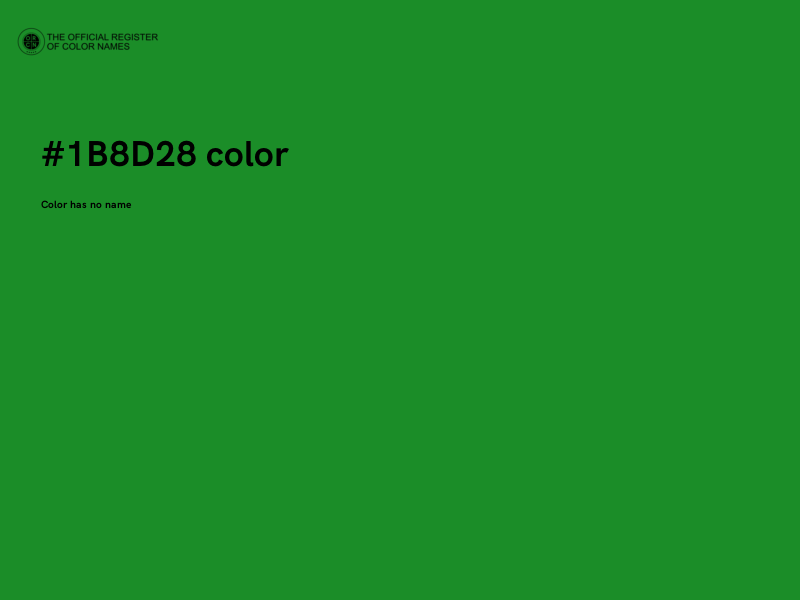 #1B8D28 color image