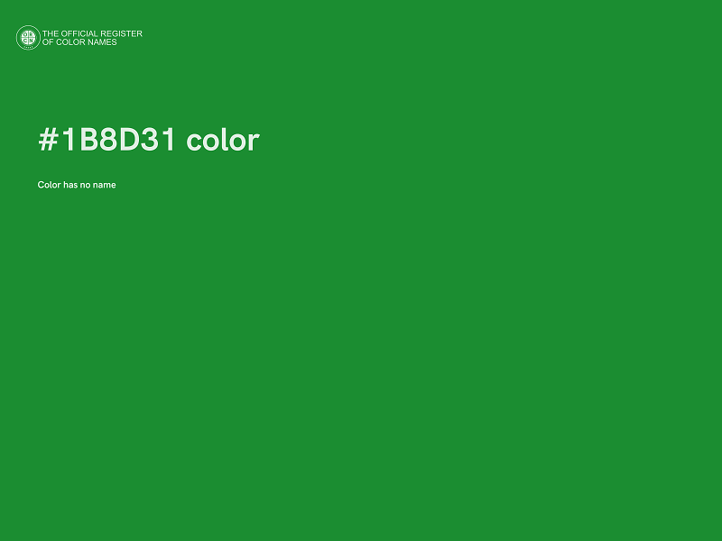 #1B8D31 color image