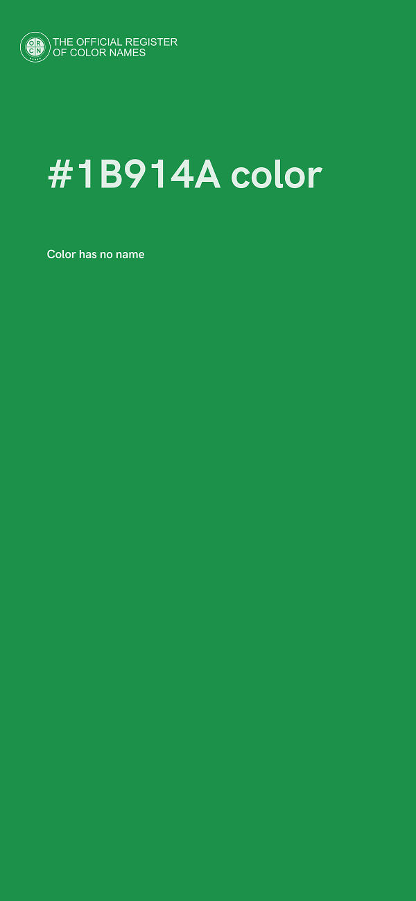 #1B914A color image