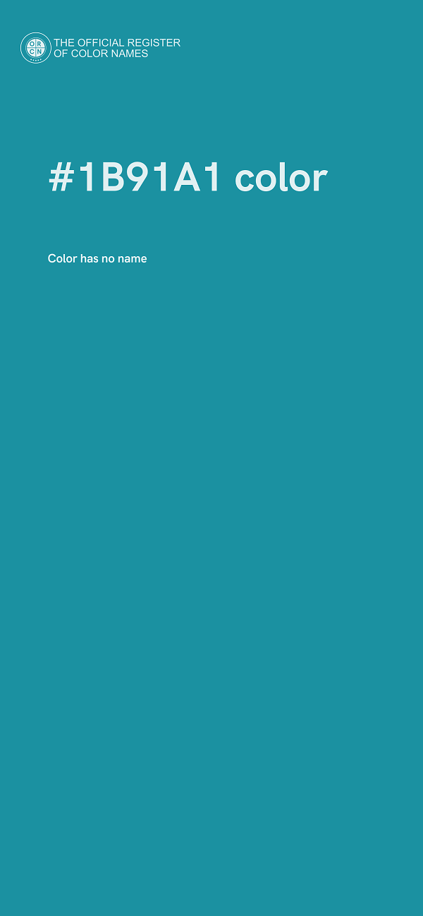 #1B91A1 color image