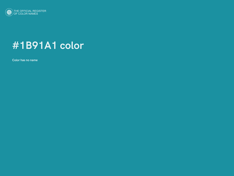 #1B91A1 color image