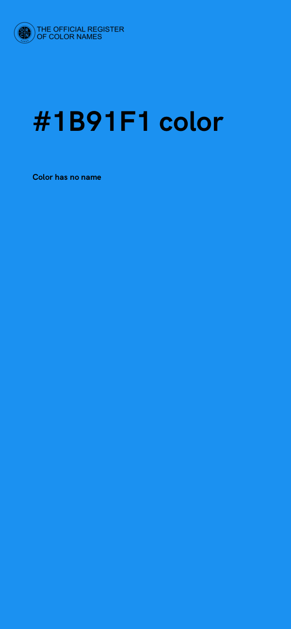 #1B91F1 color image