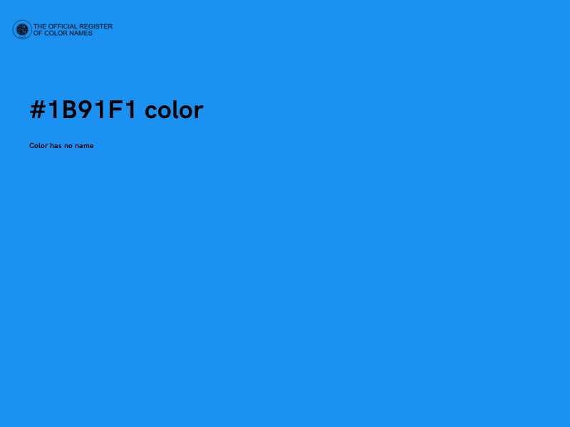 #1B91F1 color image