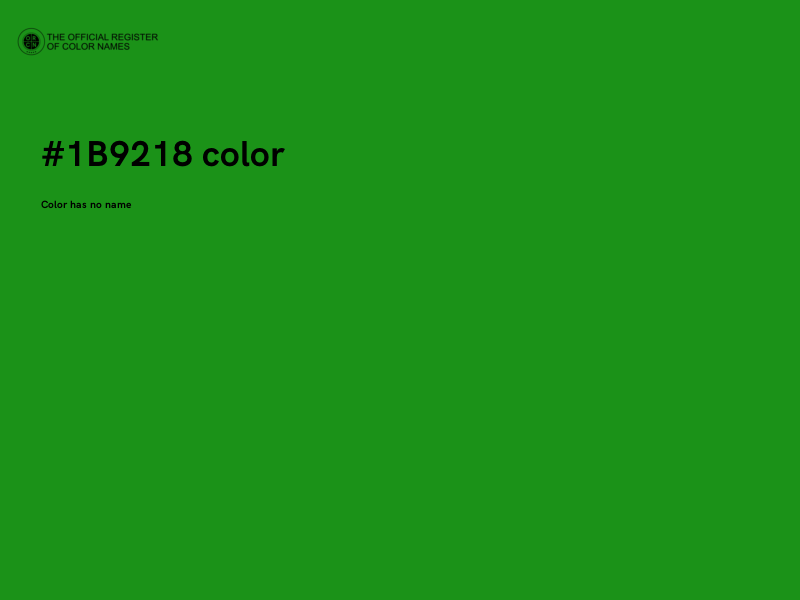 #1B9218 color image