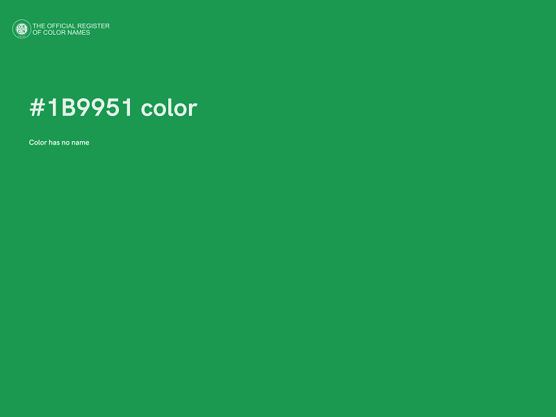 #1B9951 color image