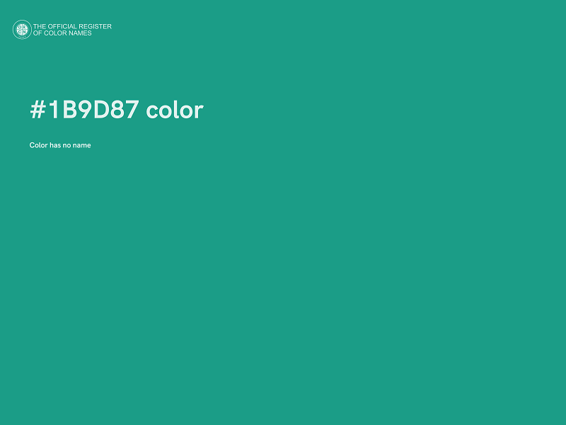 #1B9D87 color image