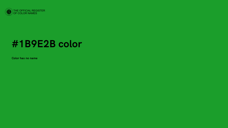 #1B9E2B color image