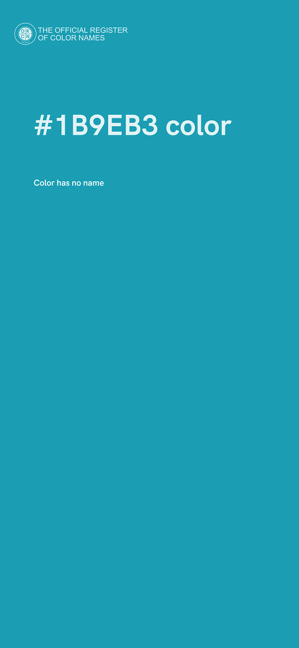 #1B9EB3 color image