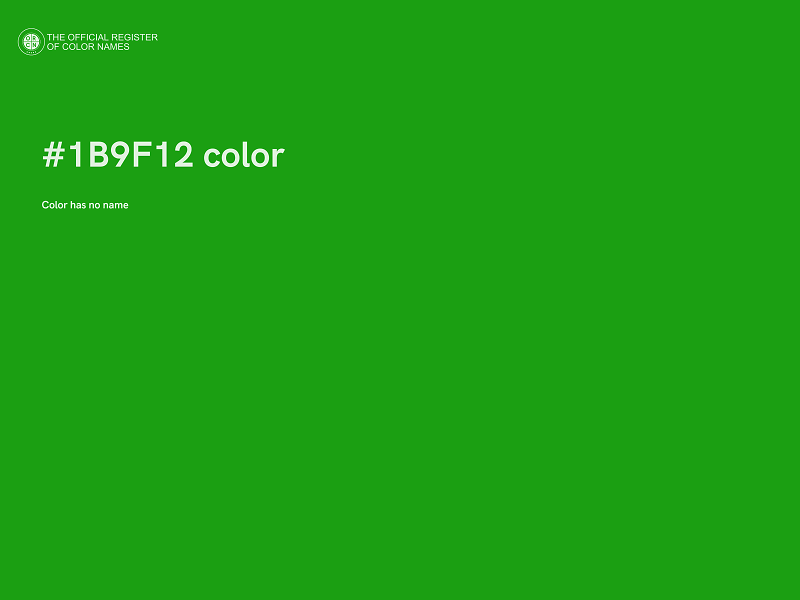 #1B9F12 color image