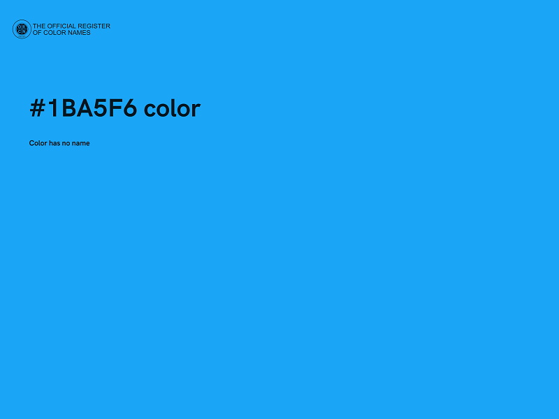 #1BA5F6 color image