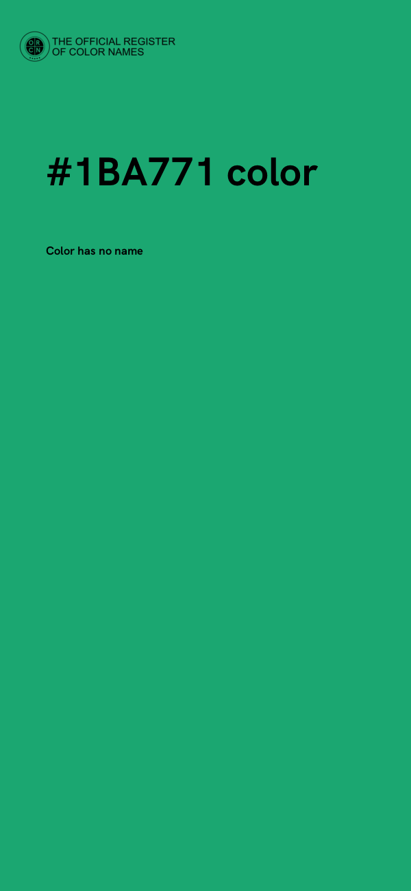 #1BA771 color image