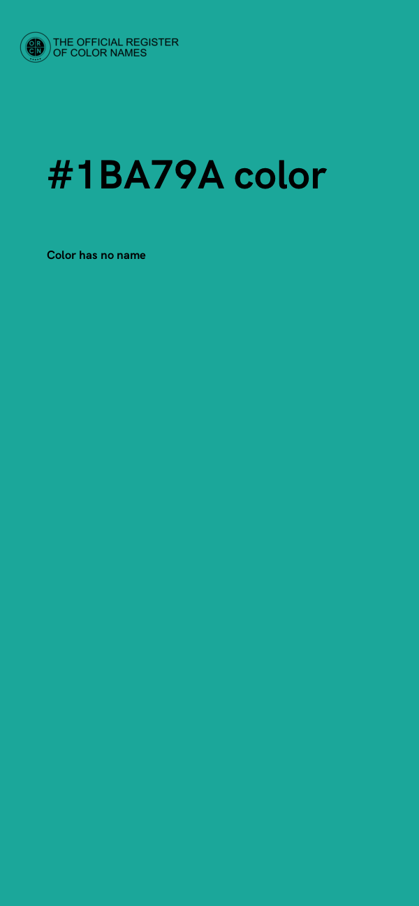 #1BA79A color image