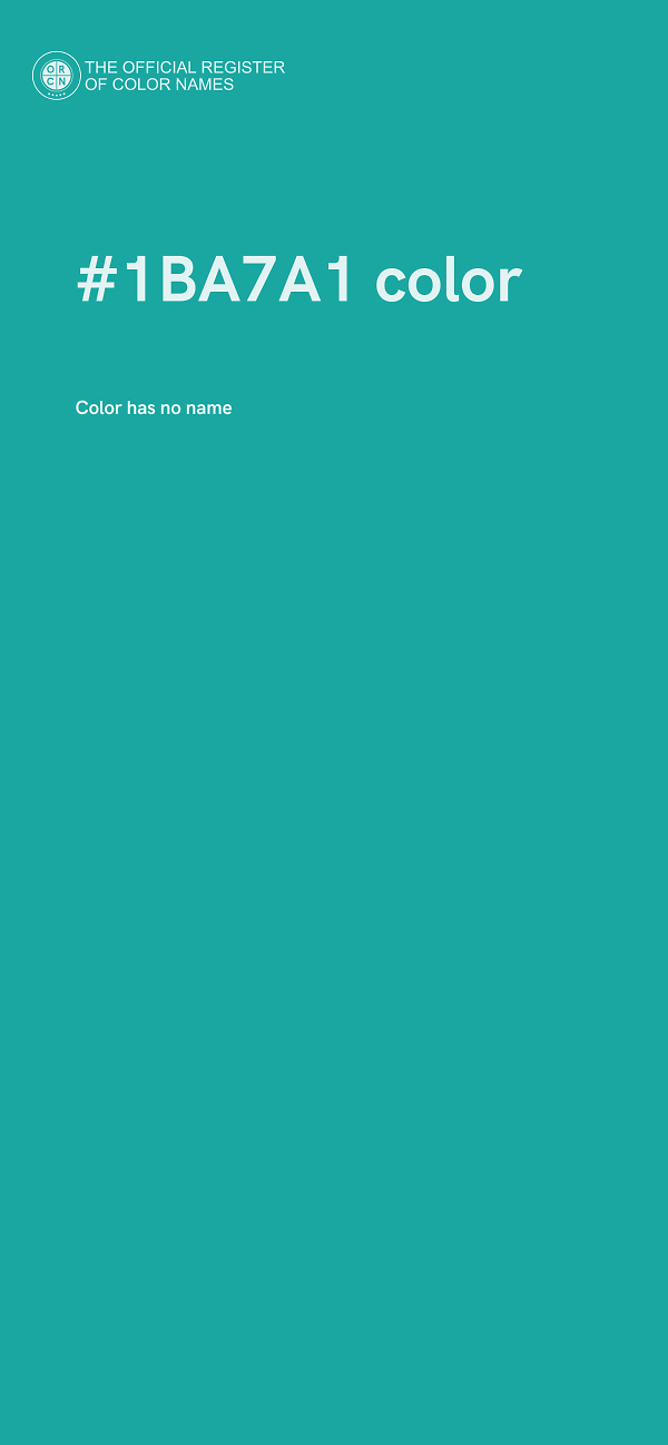 #1BA7A1 color image