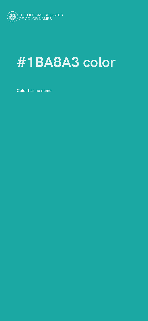#1BA8A3 color image