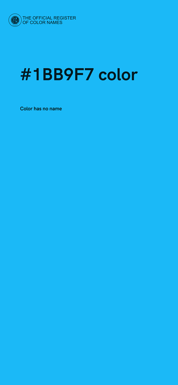 #1BB9F7 color image