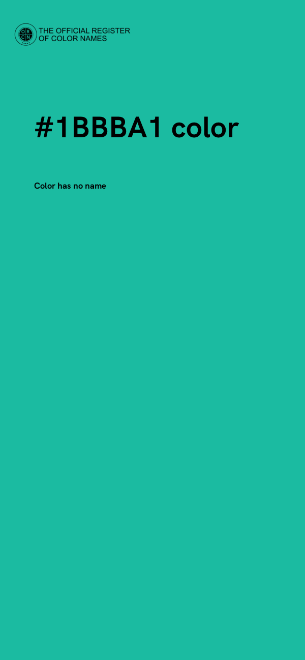 #1BBBA1 color image