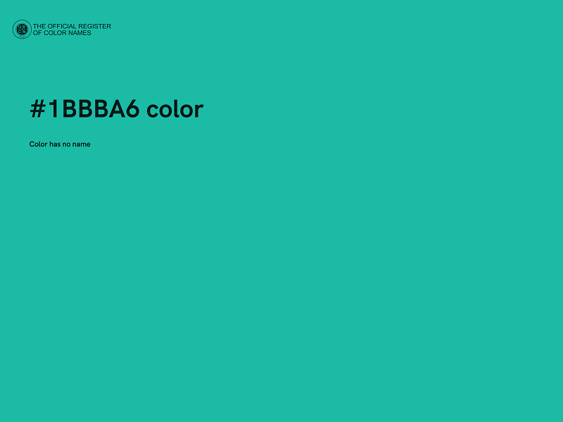 #1BBBA6 color image