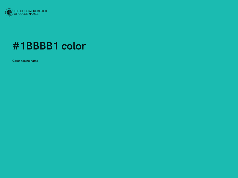 #1BBBB1 color image