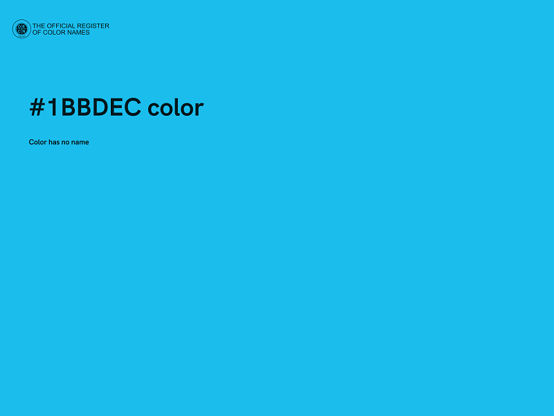 #1BBDEC color image