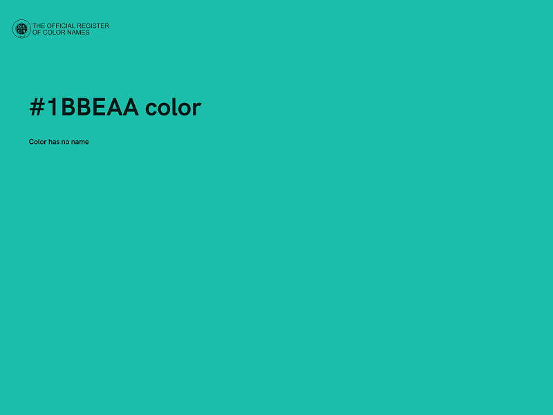 #1BBEAA color image
