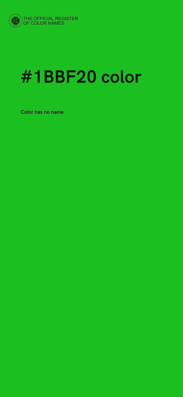 #1BBF20 color image