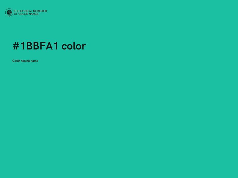 #1BBFA1 color image