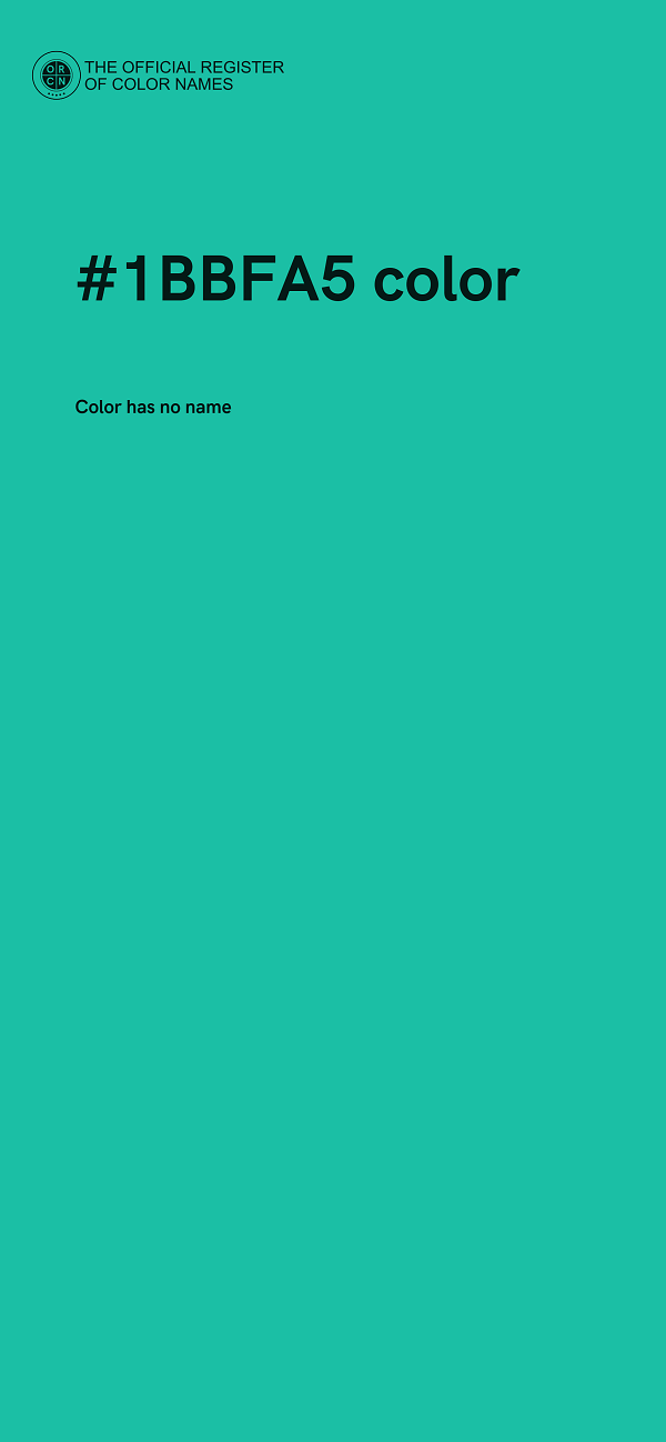#1BBFA5 color image