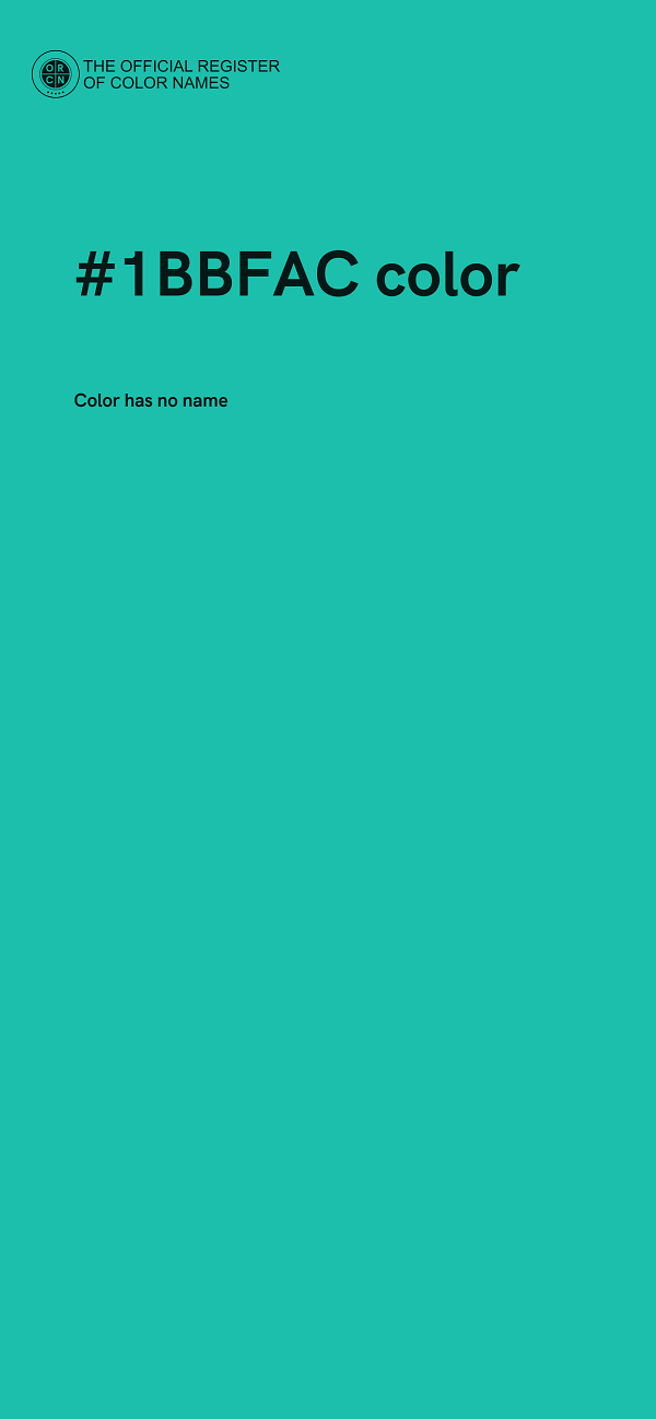 #1BBFAC color image