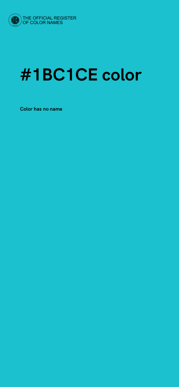 #1BC1CE color image