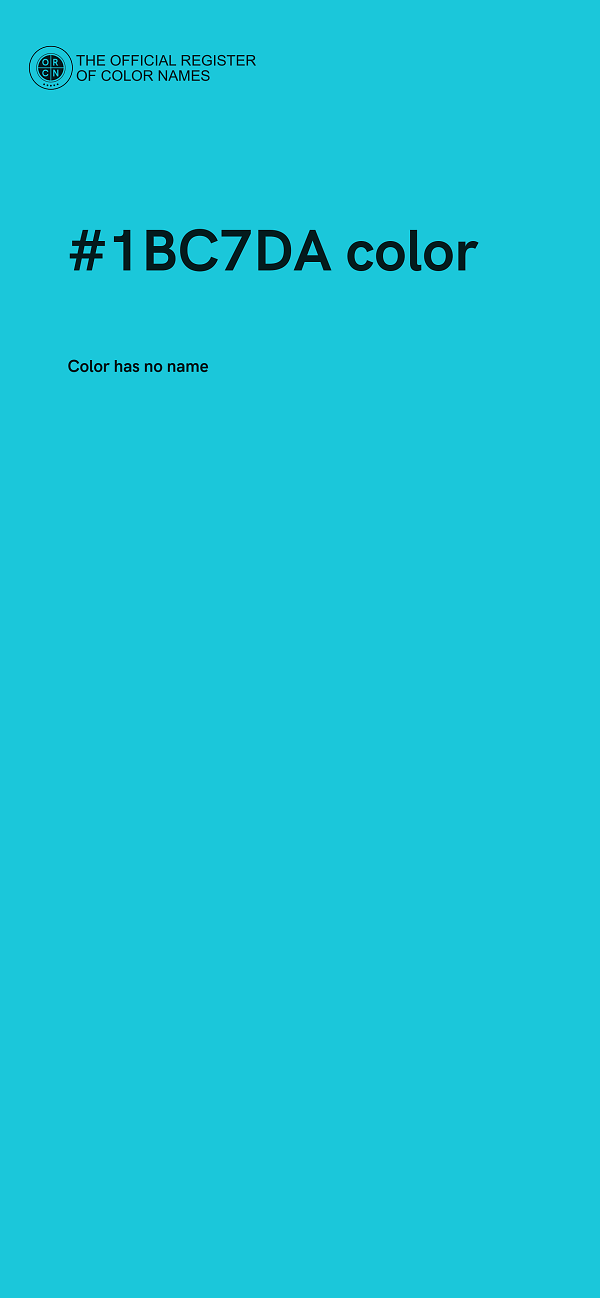 #1BC7DA color image