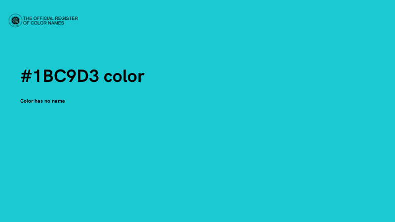 #1BC9D3 color image