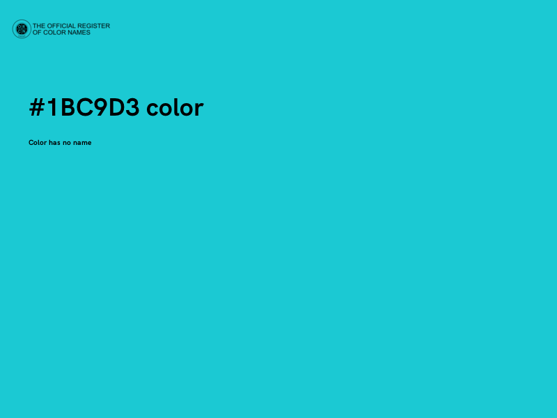 #1BC9D3 color image