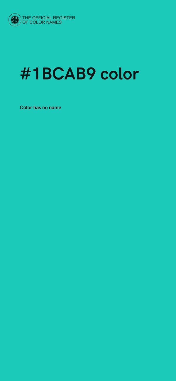 #1BCAB9 color image