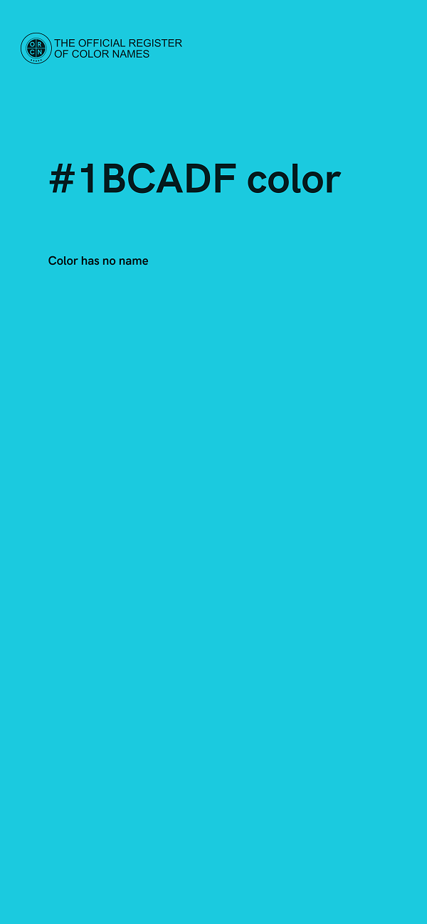 #1BCADF color image