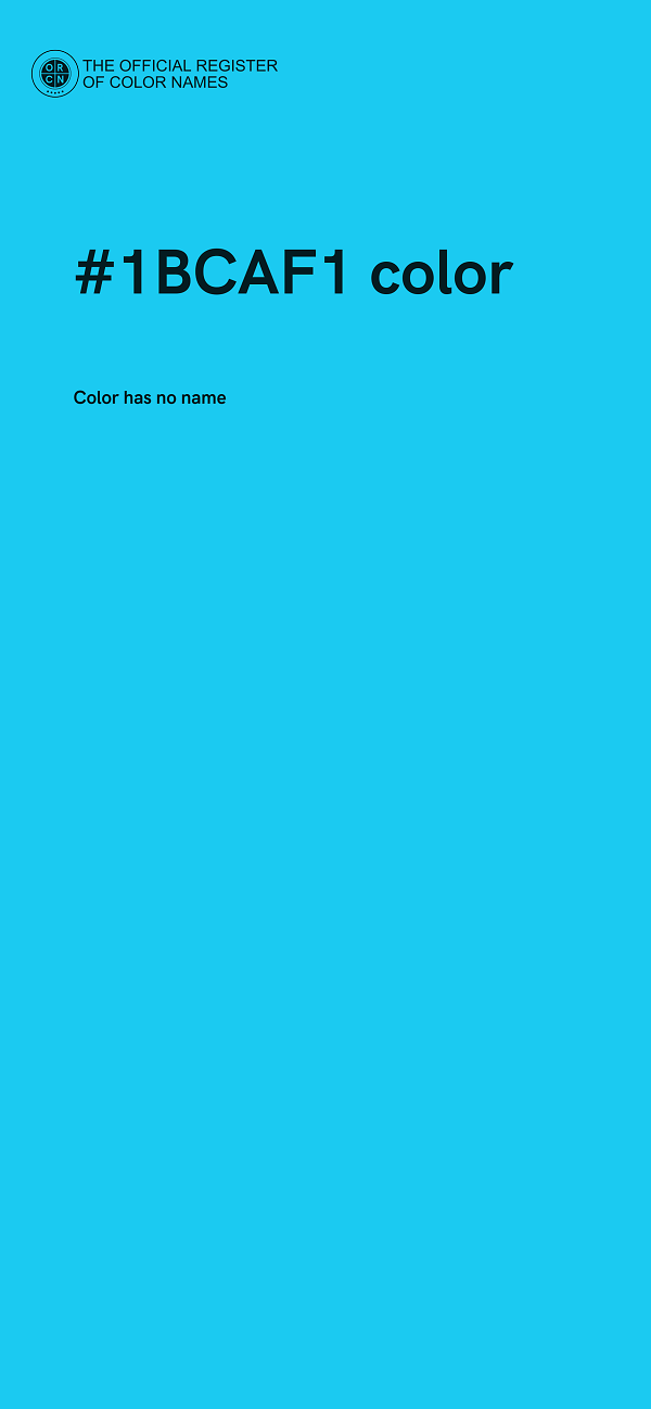 #1BCAF1 color image