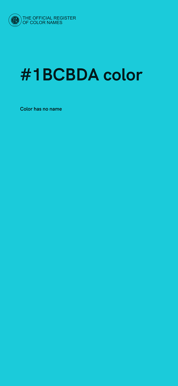 #1BCBDA color image