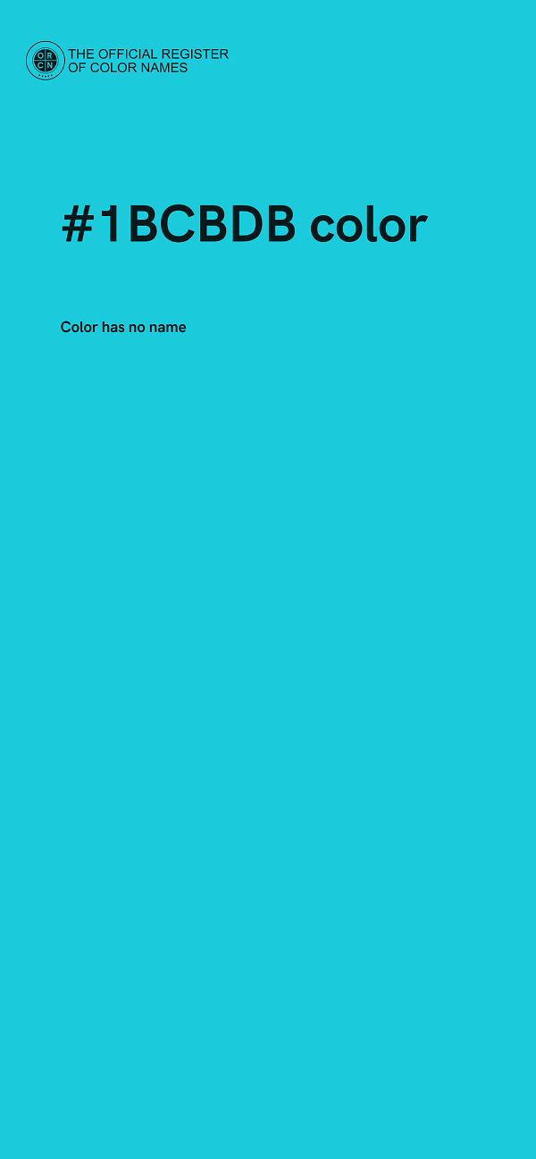 #1BCBDB color image