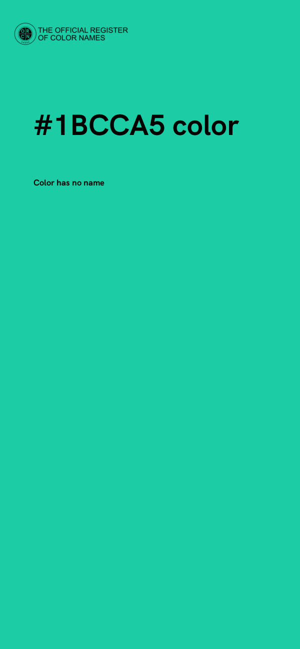 #1BCCA5 color image