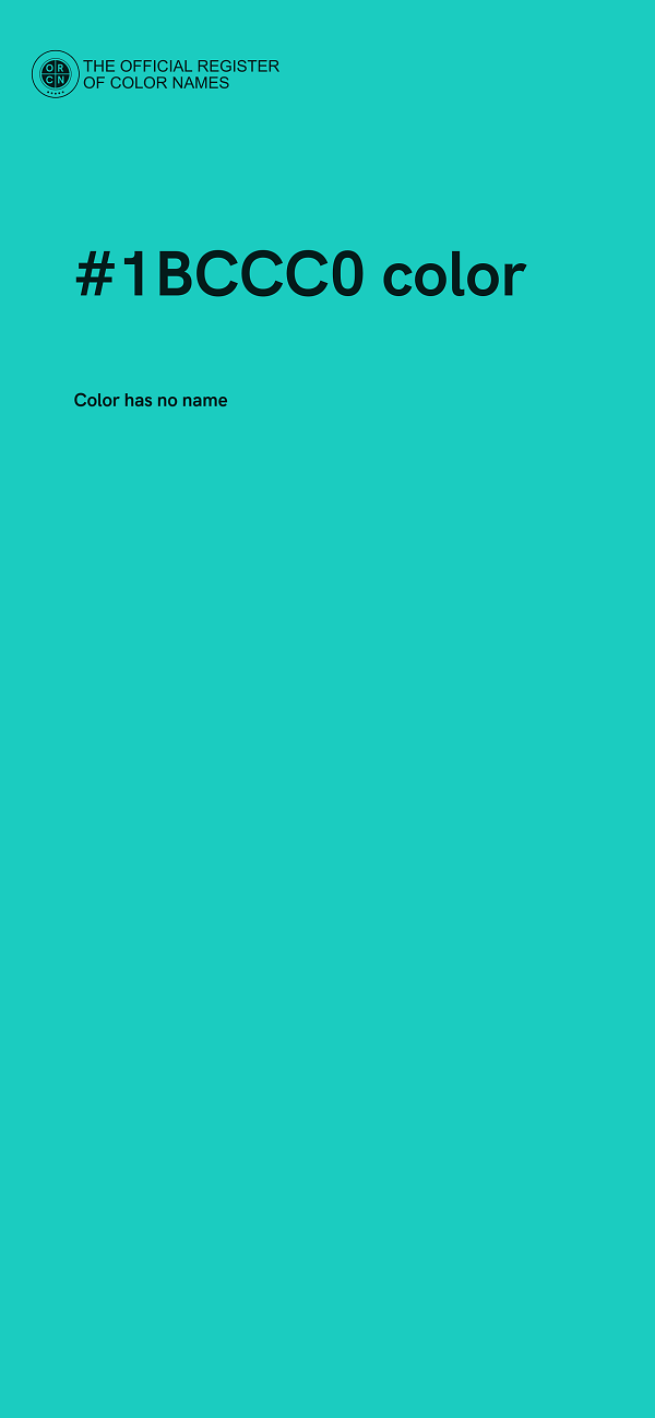 #1BCCC0 color image