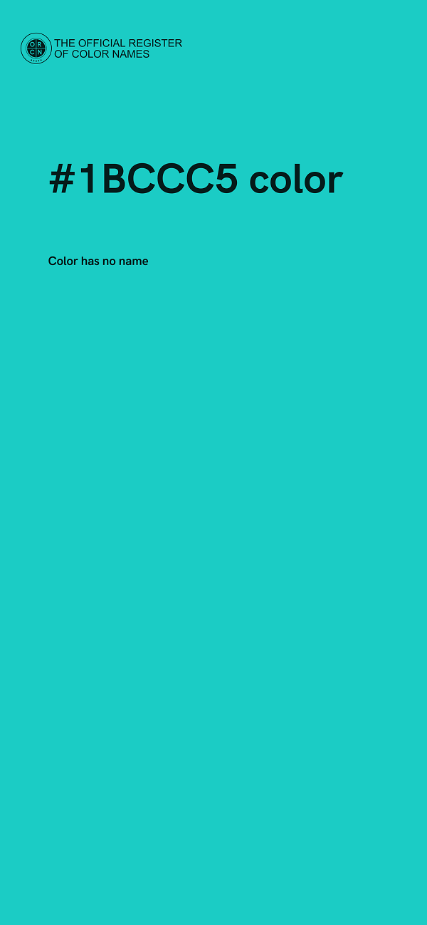 #1BCCC5 color image