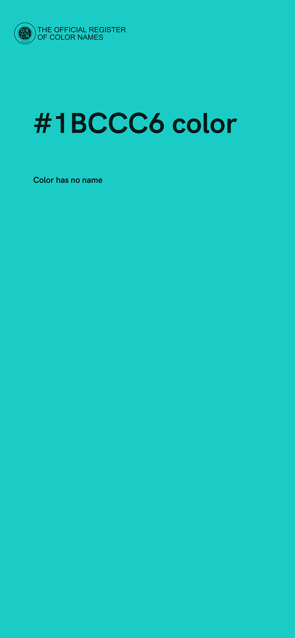 #1BCCC6 color image