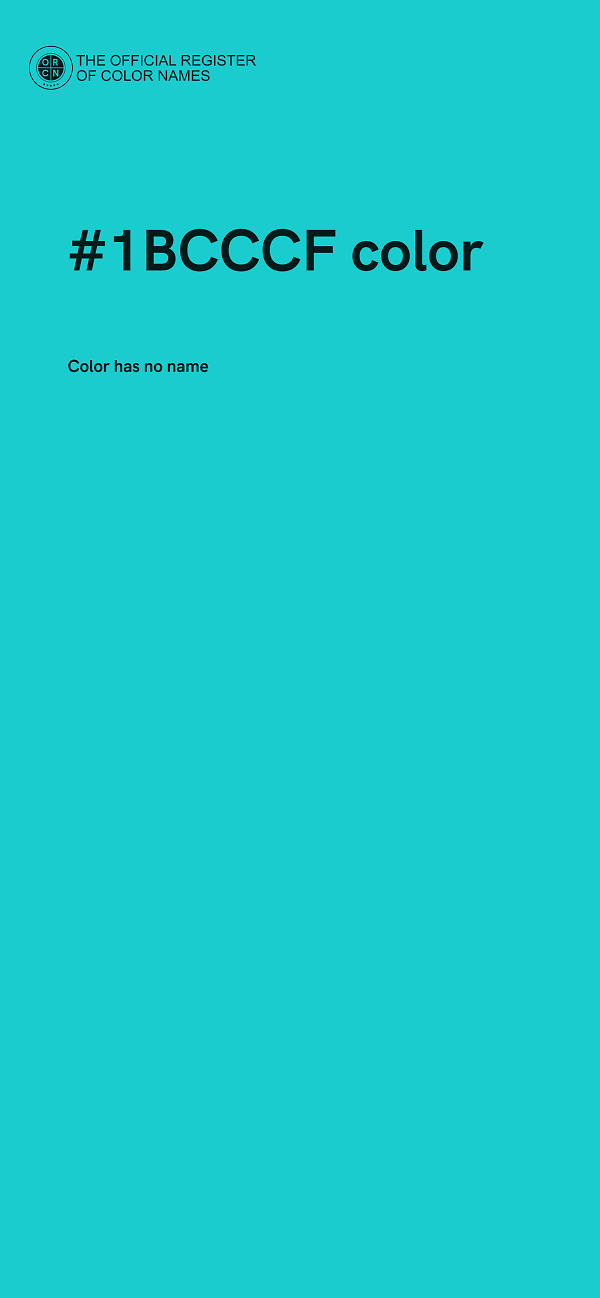 #1BCCCF color image