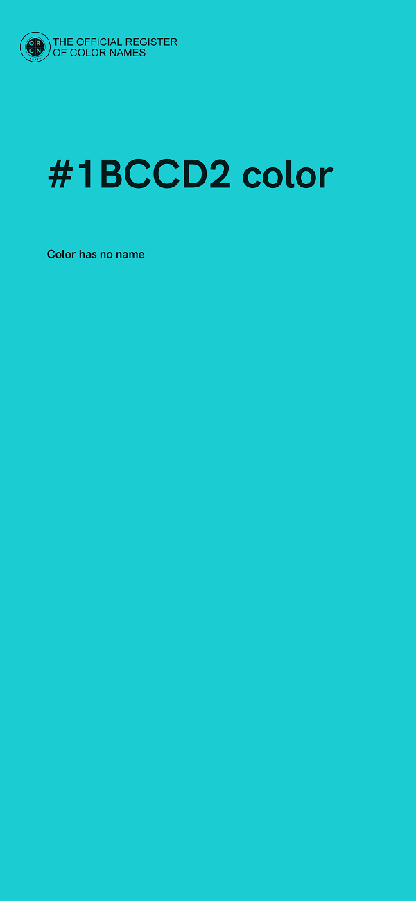 #1BCCD2 color image