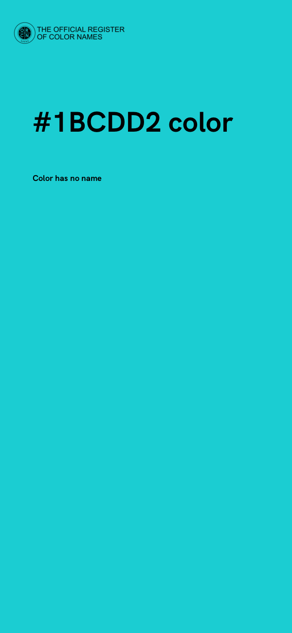 #1BCDD2 color image