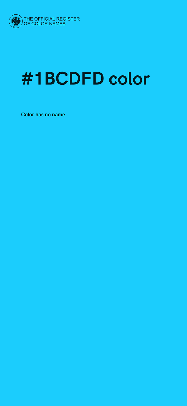 #1BCDFD color image