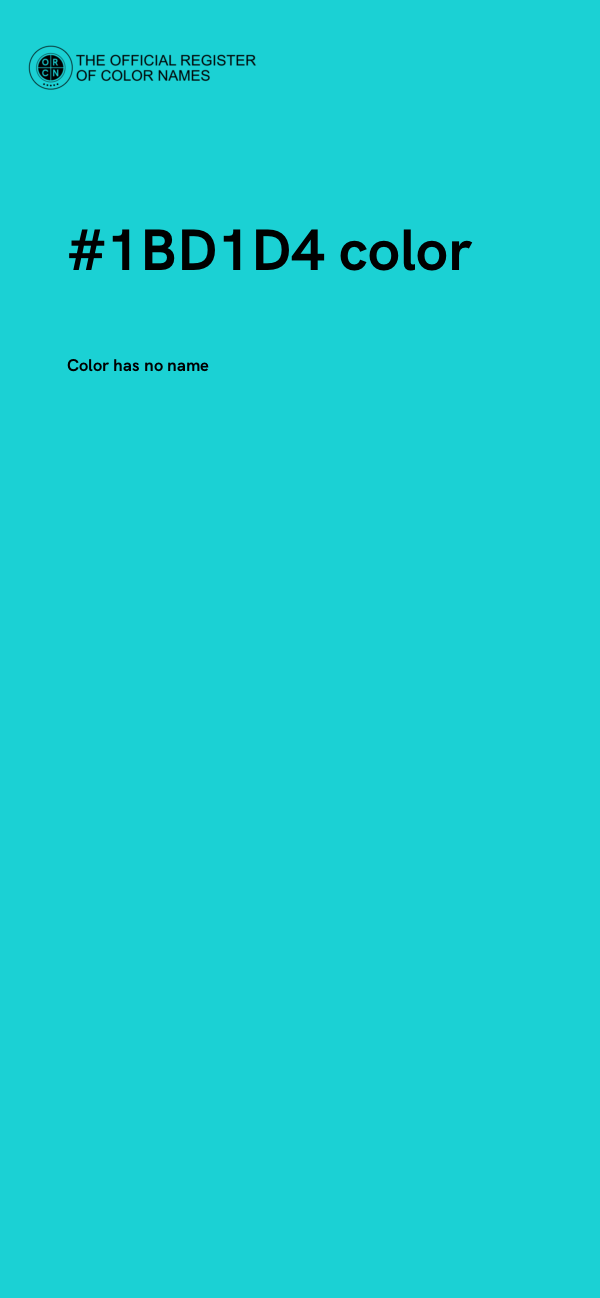 #1BD1D4 color image
