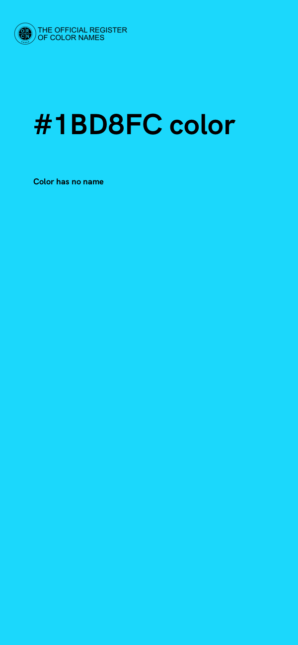 #1BD8FC color image
